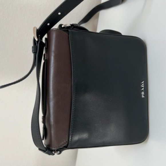 Prada BT1016 Calf Leather Crossbody Bag Brown and Brown NWT Perfect Condition - Picture 10 of 13